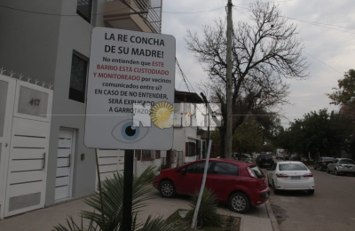 "Barrio custodiado y monitoreado por vecinos", contra la inseguridad