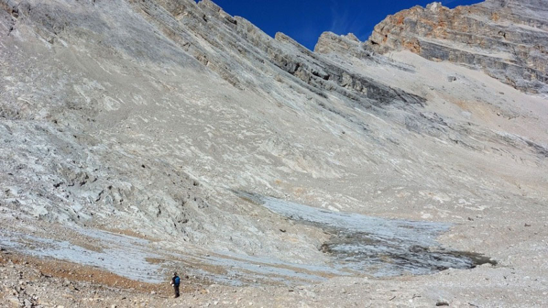 Cambio climático: un glaciar perdió gran parte de su superficie tras el caluroso verano