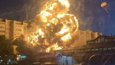 Un caza ruso se estrella contra un edificio en una ciudad cercana a Ucrania