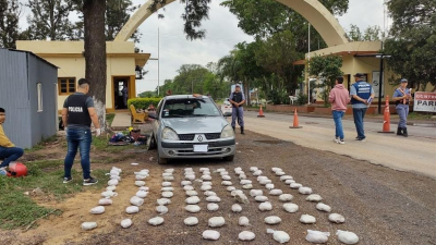 Formosa: 86 envoltorios de marihuana fueron secuestrados por la Policía en el Puente Libertad