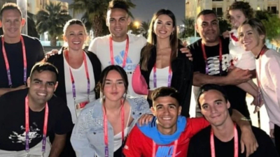 Agüero, Tini Stoessel y familiares visitaron a jugadores argentinos