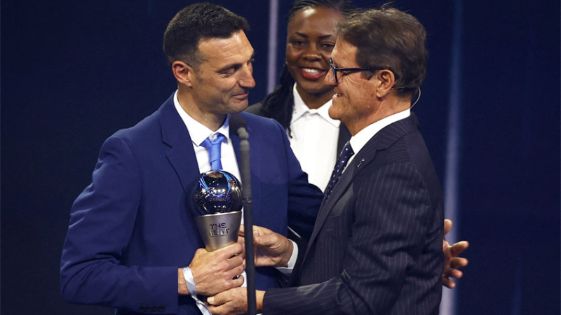 Lionel Scaloni fue elegido como el mejor entrenador del mundo