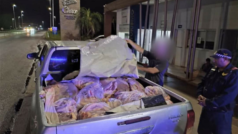 Trasladaba carne en condiciones insalubres y sin documentación