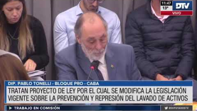 Dictamen al proyecto de reforma de la ley de Lavado de Activos