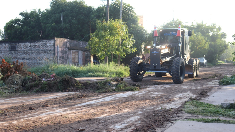 Intervención integral del municipio en las calles de villa Ercilia