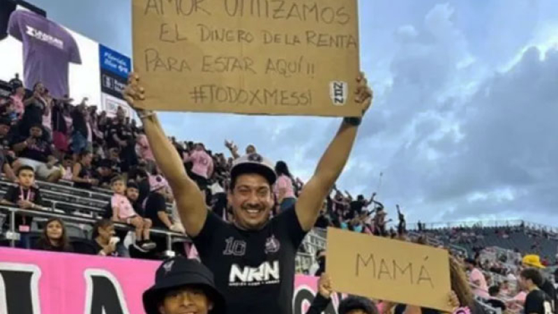 Se gastó la plata del alquiler para ir con sus hijos a ver a Messi