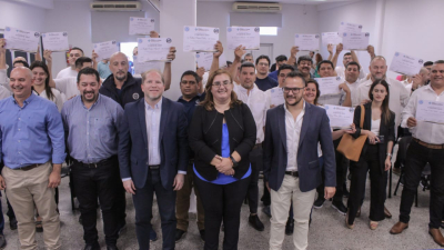 Entregaron certificados del curso de Policía de Trabajo