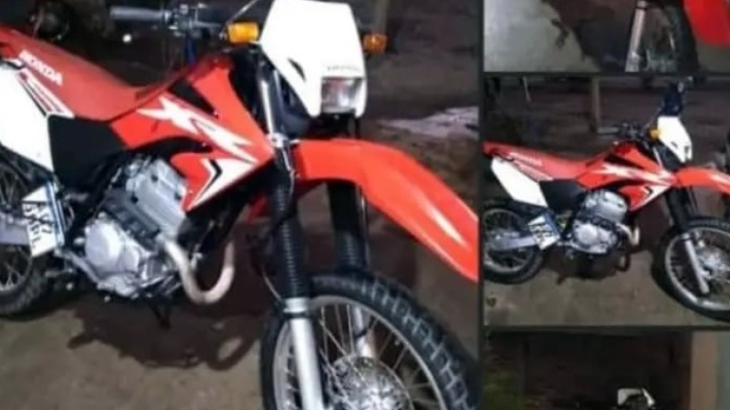 Se gratificará por una moto robada en Villa Río Negro
