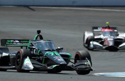 Canapino cerró la temporada de IndyCar con protagonismo