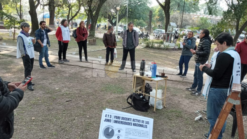 ADIUNNE Chaco cerró dos jornadas de paro con una clase pública