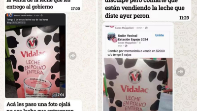 Escándalo por la venta irregular de leche que envió la Nación