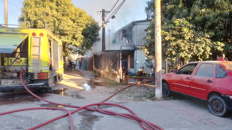 Se incendió una vivienda en la zona sur de Resistencia 