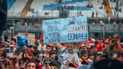 Colapinto sorprendido por la presencia de hinchas argentinos en Monza