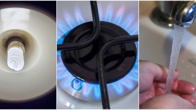 Se consume menos luz, gas y agua