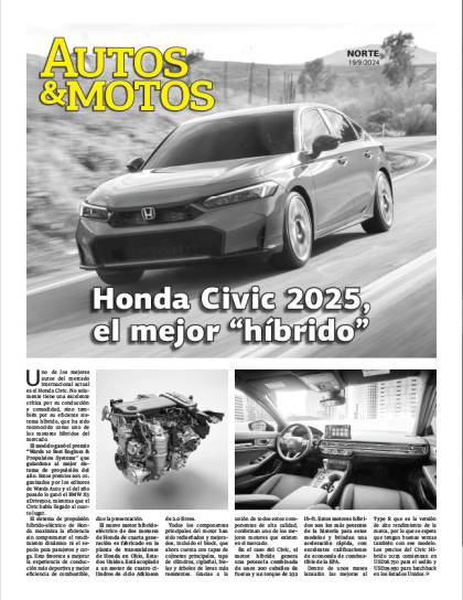 Honda Civic 2025, el mejor “híbrido”
