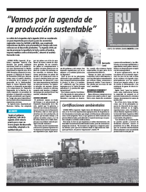 "Vamos por la agenda de la producción sustentable"