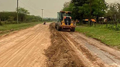 Comenzó la pavimentación de un tramo de la ruta provincial 48
