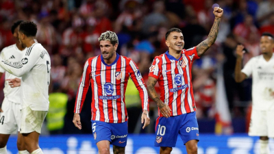 Con un gol de Ángel Correa, el Atlético igualó 1-1 ante el Real Madrid