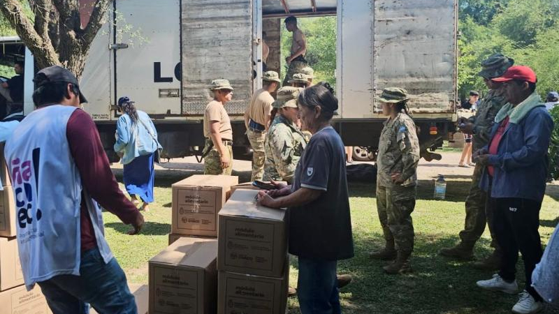 Operativo 125: en Villa Río Bermejito se entregaron 22.000 módulos alimentarios