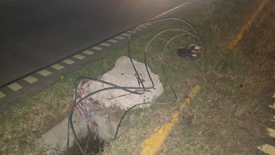 Atrapado robando cables subterráneos en la ruta nacional 11