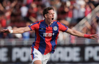 San Lorenzo celebró ante la "T" con un golazo de Vombergar