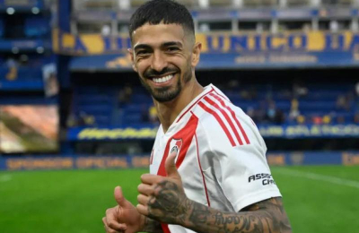 River: Galoppo debió abandonar el entrenamiento y se recuperó Lanzini