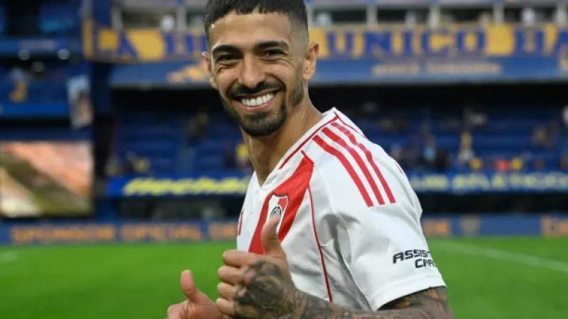 River: Galoppo debió abandonar el entrenamiento y se recuperó Lanzini