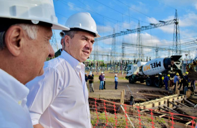 Zdero supervisó avance de la estación transformadora Bastiani-Puerto Vilelas