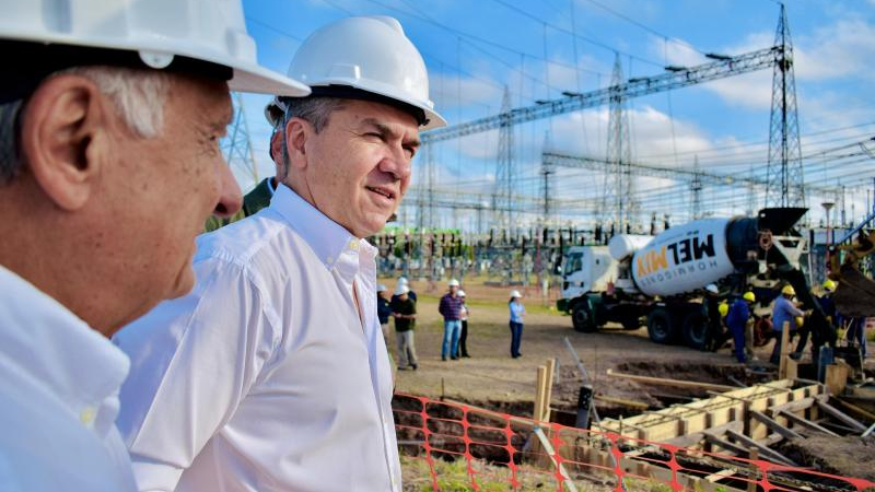 Zdero supervisó avance de la estación transformadora Bastiani-Puerto Vilelas