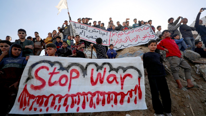 Masivas protestas de palestinos contra Hamas en Franja de Gaza