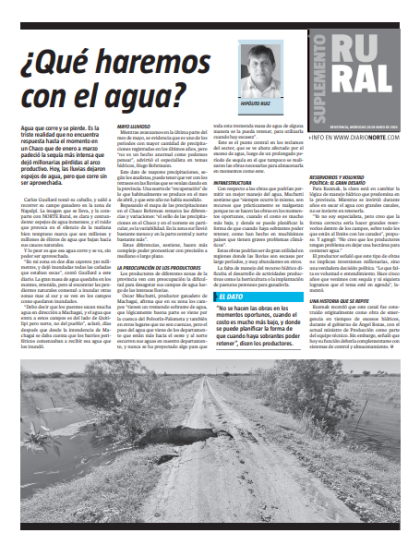 ¿Qué haremos con el agua?