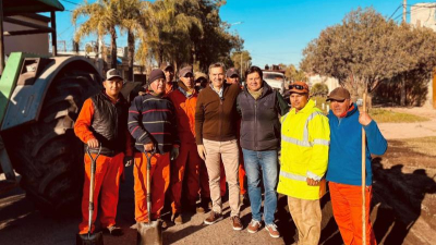 Zdero constató avance de obras de repavimentación en Quitilipi
