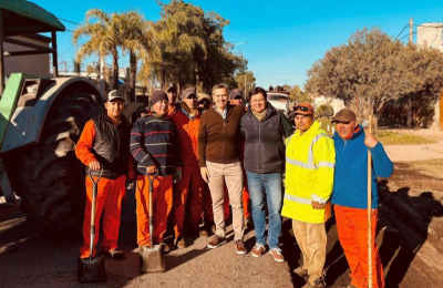 Zdero constató avance de obras de repavimentación en Quitilipi