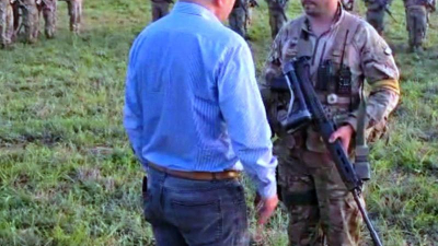 Aldo Leiva en prácticas y entrenamientos militares