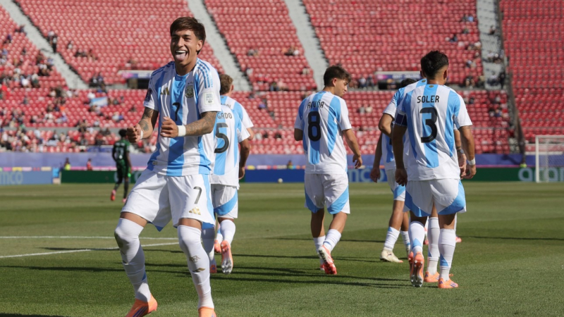 Argentina goleó 4-0 a Nigeria y volvió a los cuartos de final del Mundial Sub 20
