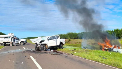 Cuatro muertos por un choque frontal en Corrientes