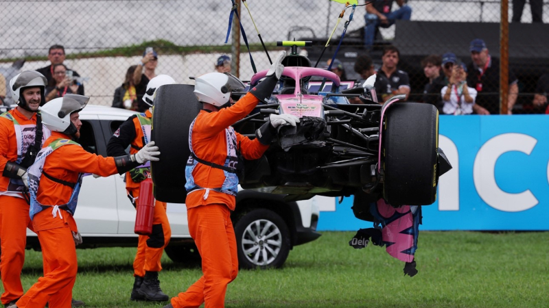 Franco Colapinto se estrelló en la carrera sprint del GP de Brasil