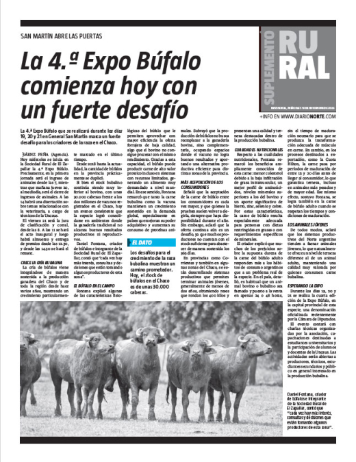 La 4.ª Expo Búfalo comienza hoy con un fuerte desafío
