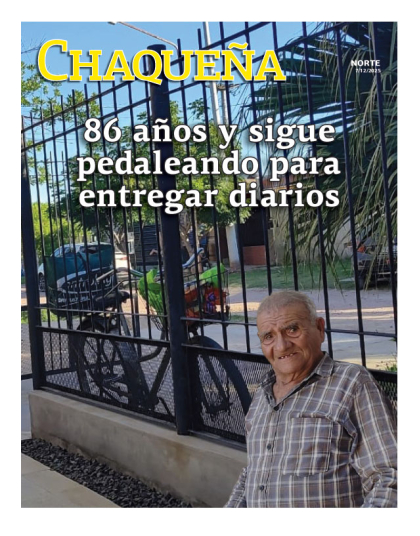 86 años y sigue pedaleando para entregar diarios