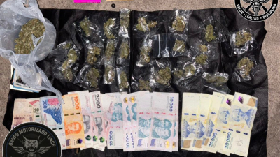 Controles de la División LINCE: dos detenidos, un arma secuestrada y marihuana incautada