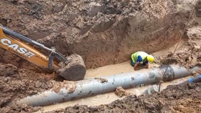 Arduos trabajos de Sameep permitieron reparar nueva rotura