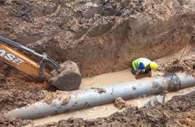 Arduos trabajos de Sameep permitieron reparar nueva rotura
