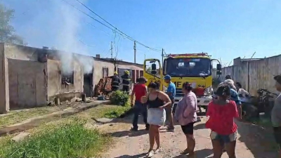 Incendio en una vivienda: rápido accionar policial y de Bomberos evitó daños mayores