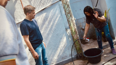 Zdero habilitó la llegada del agua potable a las casas de Napenay