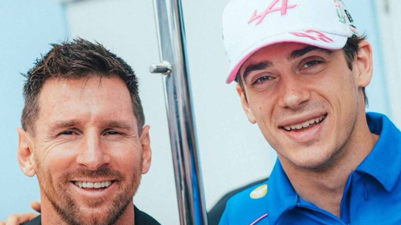 Messi fue a ver a Colapinto con su familia al Gran Premio de Miami