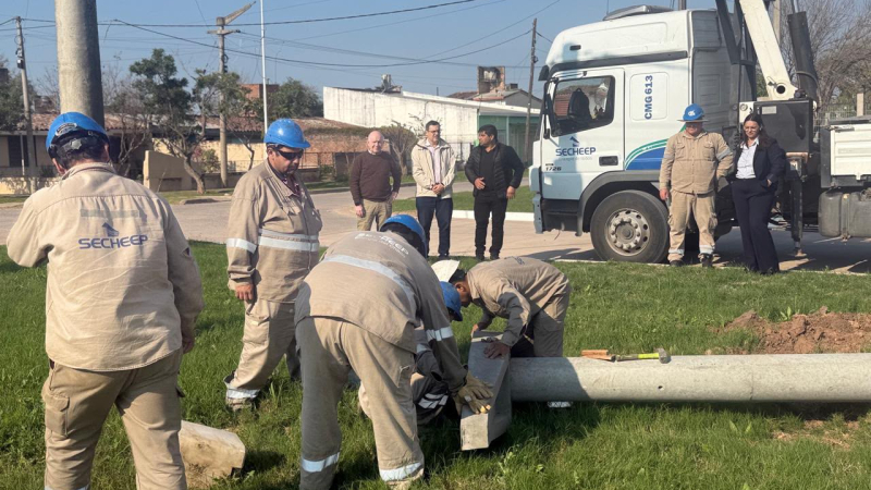Avanzan los trabajos en la estación transformadora eléctrica de Las Breñas