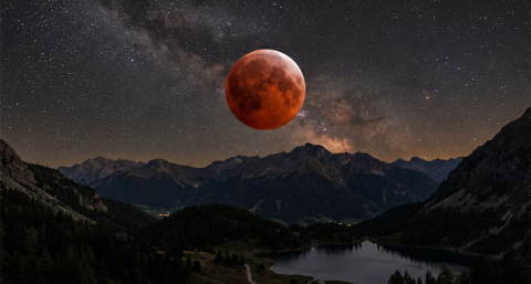 Este jueves se verá un eclipse lunar "de sangre"