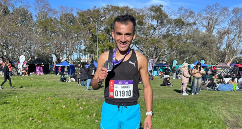 Gabriel Galarza, el mejor chaqueño en 21 kilómetros