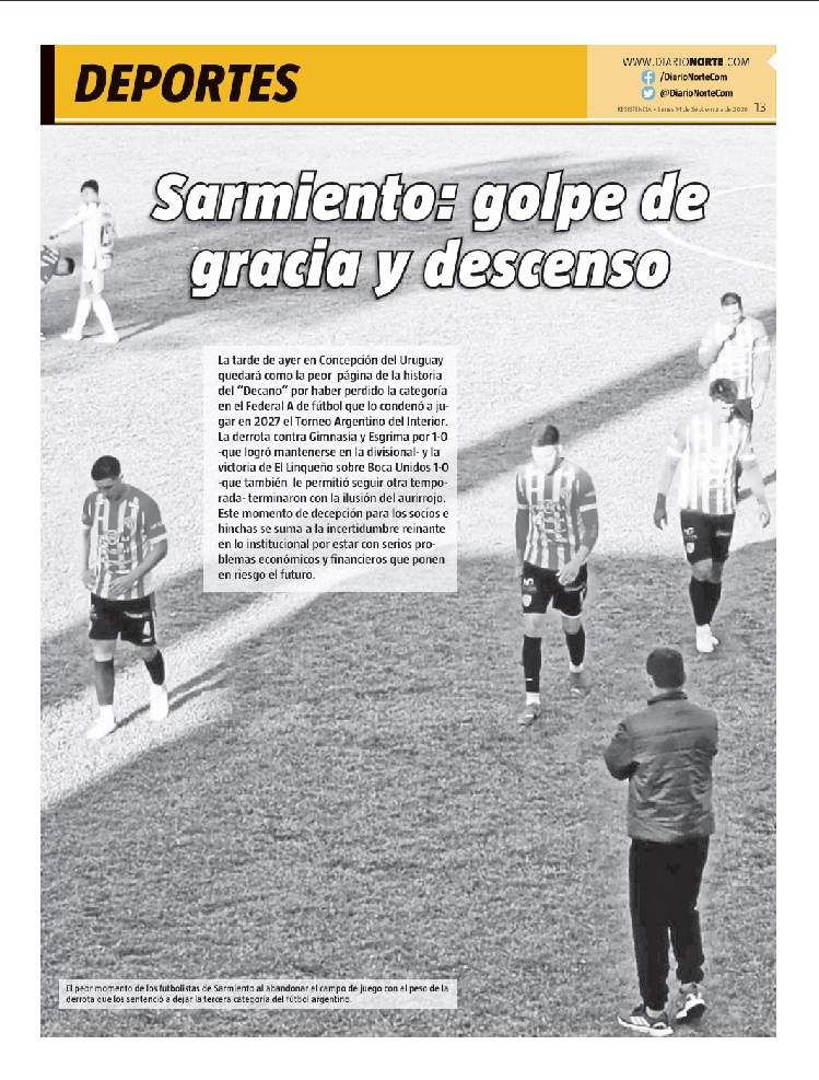 Sarmiento: golpe de gracia y descenso 