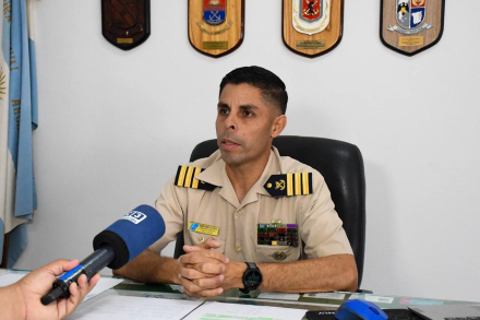 El jefe de la Prefectura Naval Argentina en Formosa, el prefecto principal Rubén Darío Alvornoz